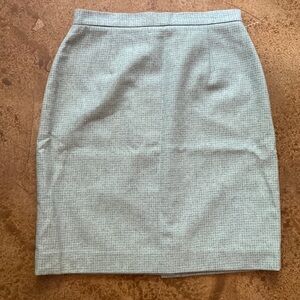 FOCUS 2000 Charles Glueck mint and grey‎ houndstooth wool pencil skirt
